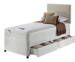 Silentnight - Miracoil Travis Cushiontop Single 2 Drawer - Divan